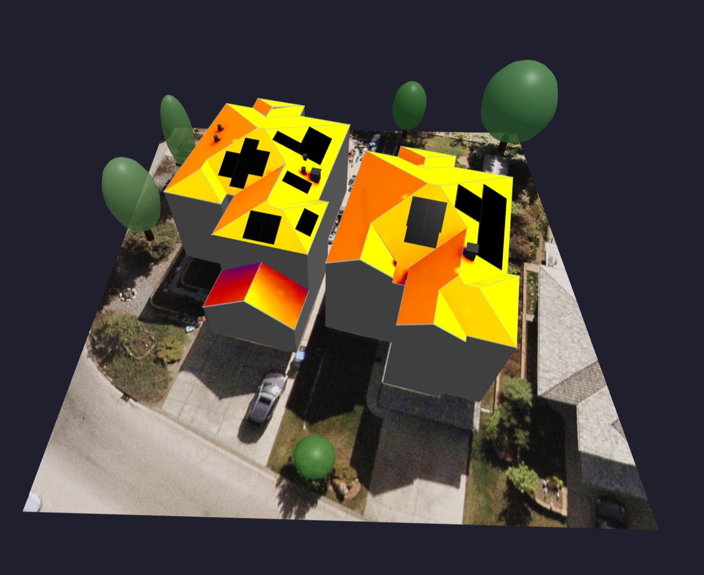 Per-panel hourly irradiance visualization